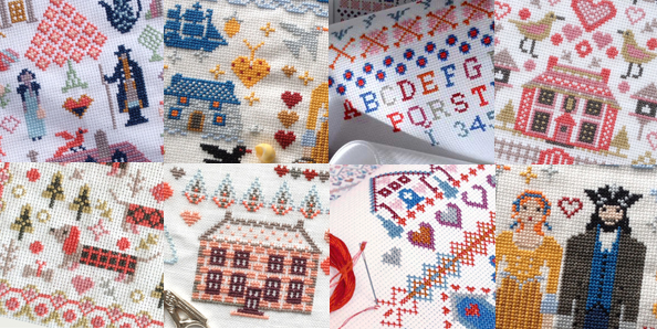 Riverdrift House cross stitch patterns designed by Amanda Stevenson