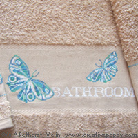 Butterflies - design for Bath towel
