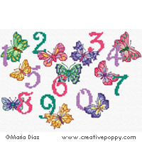 Maria Diaz - Butterfly numbers (cross stitch)