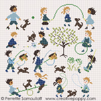 The playground (large pattern) - cross stitch pattern - by Perrette Samouiloff
