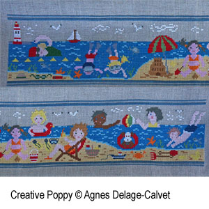 A day at the seaside cross stitch pattern by Agnès Delage-Calvet