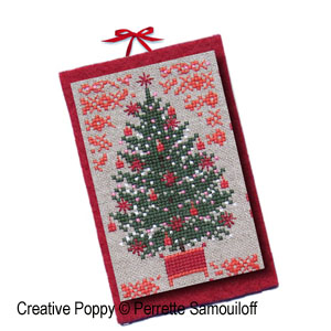 8 Red Card-size Christmas ornaments