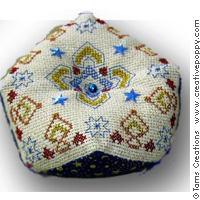 Christmas sparkle biscornus series - cross stitch pattern - by Tam\'s Creations (zoom 3)