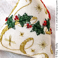 Holly Humbug (Xmas ornament) - cross stitch pattern - by Faby Reilly Designs (zoom 2)