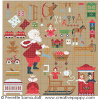 Santa\'s Workshop - cross stitch pattern - by Perrette Samouiloff (zoom 3)