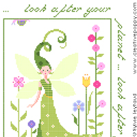 Look after your planet - Sylvie-Teytaud (cross stitch pattern chart) (zoom 2)