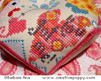 Love Biscornu (You got me!) - cross stitch pattern - by Barbara Ana Designs (zoom 1)