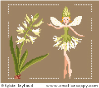 White Fairies collection: Hyacinth Fairy - cross stitch pattern - by Sylvie Teytaud (zoom 2)