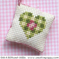 Rose hearts Scissor case & scissor fob - cross stitch pattern - by Marie-Anne Réthoret-Mélin (zoom 2)