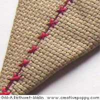Scissor case and needle book - Red Monochrome Series - cross stitch pattern - by Marie-Anne Réthoret-Mélin (zoom 3)