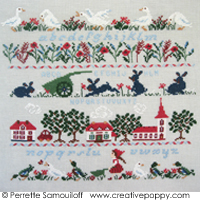 My little town - cross stitch pattern - by Perrette Samouiloff