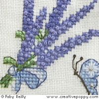 Lavender Bouquet Needlebook - cross stitch pattern - by Faby Reilly Designs (zoom 1)