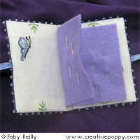 Lavender Bouquet Needlebook - cross stitch pattern - by Faby Reilly Designs (zoom 2)