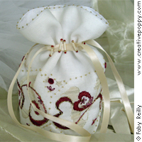 Love Bridesmaid Pouch - cross stitch pattern - by Faby Reilly Designs
