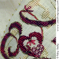 Love Wedding ring biscornu - cross stitch pattern - by Faby Reilly Designs (zoom 2)