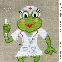 Nurse Frog - cross stitch pattern - by Chouett\'alors (zoom 2)