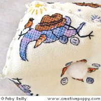 Snowman biscornu - cross stitch pattern - by Faby Reilly Designs (zoom 2)