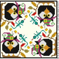 Owlscornu - cross stitch pattern - by Barbara Ana Designs (zoom 2)