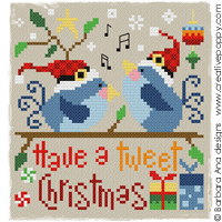 <b>Have a tweet Christmas</b><br>cross stitch pattern<br>by <b>Barbara Ana Designs</b>