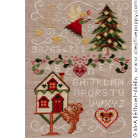 <b>The night before Christmas</b><br>cross stitch pattern<br>by <b>Marie-Anne Réthoret-Mélin</b>