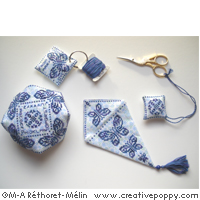 Colors I love Deep Blue Collection - cross stitch pattern - by Marie-Anne R&eacute;thoret-M&eacute;lin