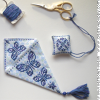 Colors I love Deep Blue Scissor case - cross stitch pattern - by Marie-Anne R&eacute;thoret-M&eacute;lin