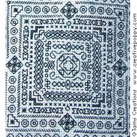 Little Blackwork Pouch bag - Blackwork  pattern - by Tam\'s Creations (zoom 1)