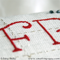Poppy Box & Alphabet - cross stitch pattern - by Faby Reilly Designs (zoom 3)