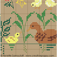 Mother and baby animals (large pattern) - cross stitch pattern - by Perrette Samouiloff (zoom 1)