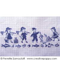 Gone fishing (large pattern) - cross stitch pattern - by Perrette Samouiloff (zoom 4)