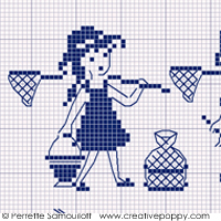 Gone fishing (small pattern) - cross stitch pattern - by Perrette Samouiloff (zoom 1)
