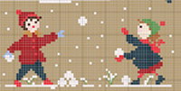 Happy Childhood collection  - Winter - cross stitch pattern - by Perrette Samouiloff (zoom 3)