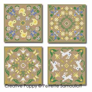 Perrette Samouiloff - Motifs for Spring ornaments (cross stitch pattern) (zoom 4)
