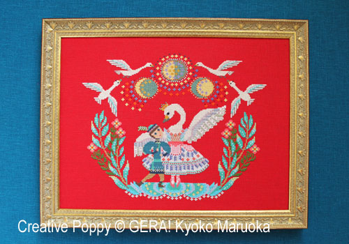 GERA! by Kyoko Maruoka - Swan Lake zoom 5 (cross stitch chart)