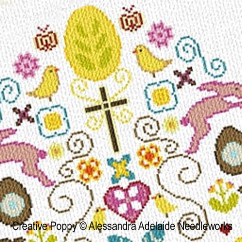 Alessandra Adelaide Needlework - Happy Easter (cross stitch pattern)