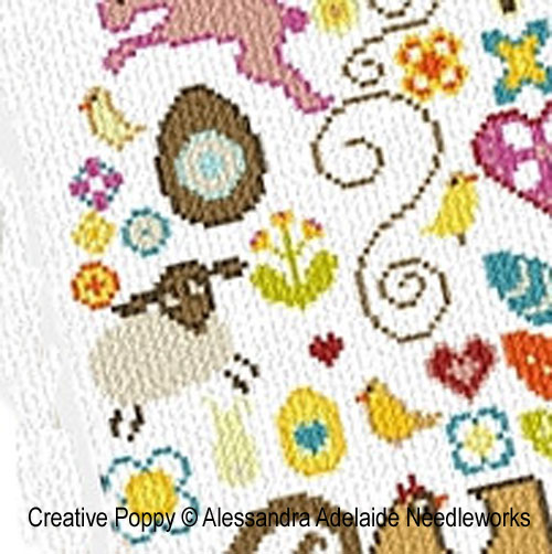 Alessandra Adelaide Needlework - Happy Easter (cross stitch pattern) (zoom 2)