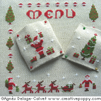 Christmas Decor set (3 patterns) - cross stitch pattern - by Agn&egrave;s Delage-Calvet