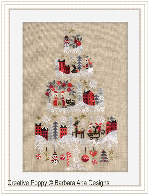 Christmas Cake - Mystery chart SAL cross stitch pattern by Barbara Ana Designs