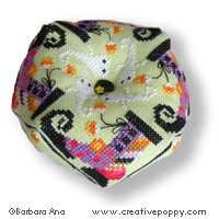 Bootscornu (biscornu pattern) - cross stitch pattern - by Barbara Ana Designs