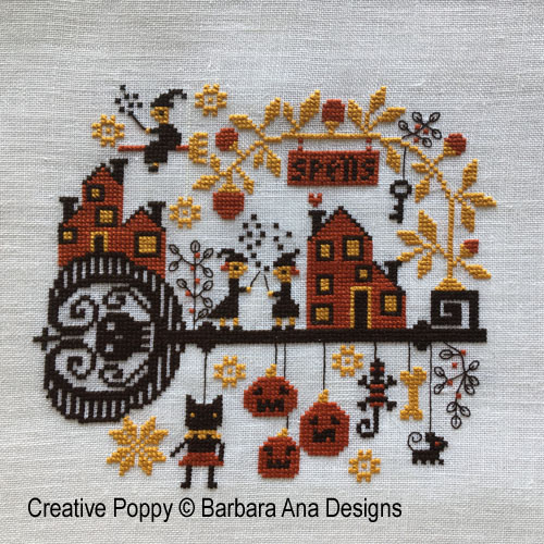 Spellville cross stitch pattern by Barbara Ana Designs