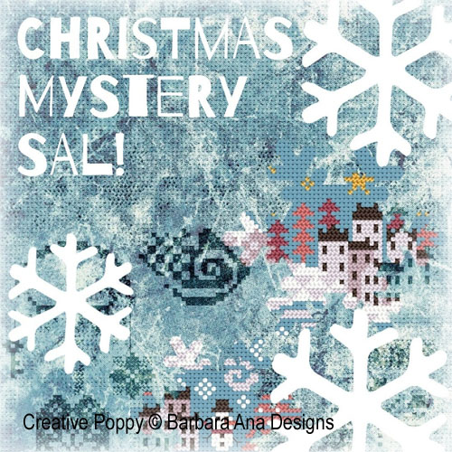 Christmas 2021 mystery SAL cross stitch pattern by Barbara Ana Designs