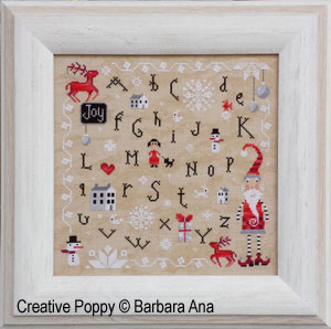 Christmas Joy cross stitch pattern by Barbara Ana designs, zoom 1