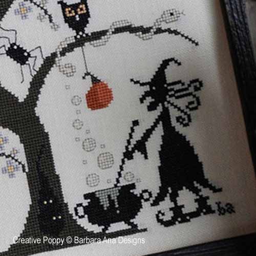 Cross stitch patterns for Halloween, designed by Barbara Ana