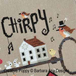 Barbara Ana - Chirpy (since...) & Scissor Fob (cross stitch pattern ) (zoom3)