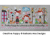 Nature&#039;s beauty ornament - cross stitch pattern - by Barbara Ana Designs