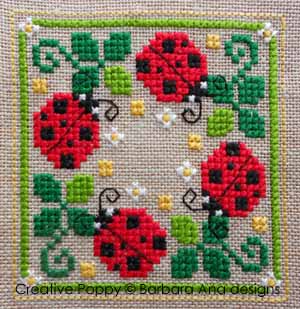 Good Luck Biscornu, cross stitch pattern by Barbara Ana