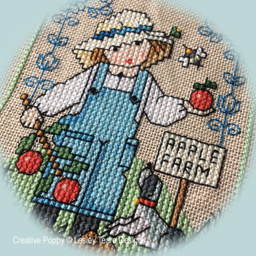 Country Folk - 2023 SAL cross stitch pattern by Lesley Teare Designs