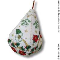 <b>Christmas pendeloque</b><br>cross stitch pattern<br>by <b>Faby Reilly Designs</b>