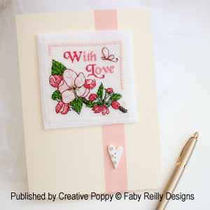 Faby Reilly - Apple Blossom Greeting card (cross stitch pattern chart) (zoom1)