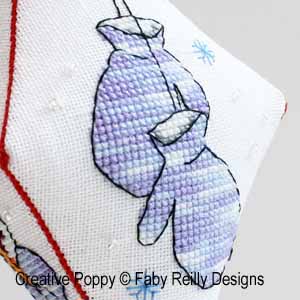 Faby Reilly - Sonny the Snowman Pendant (cross stitch pattern ) (zoom 5)